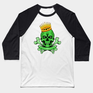 Green Skull Queen Baseball T-Shirt